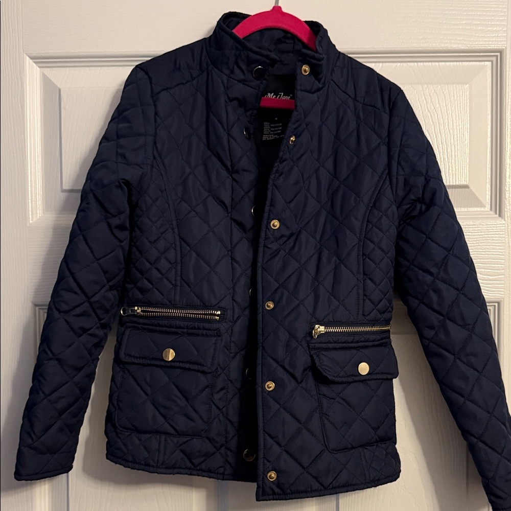 Me Jane Navy Quilted Kids Jacket